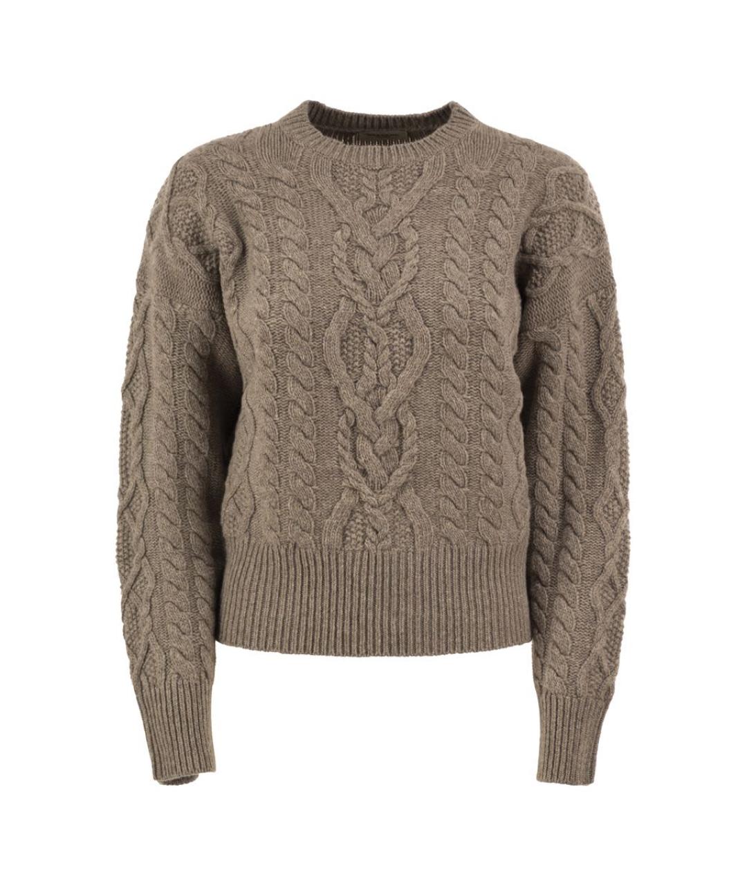 WEEKEND MAX MARA Коричневый шерстяной джемпер / свитер, фото 1