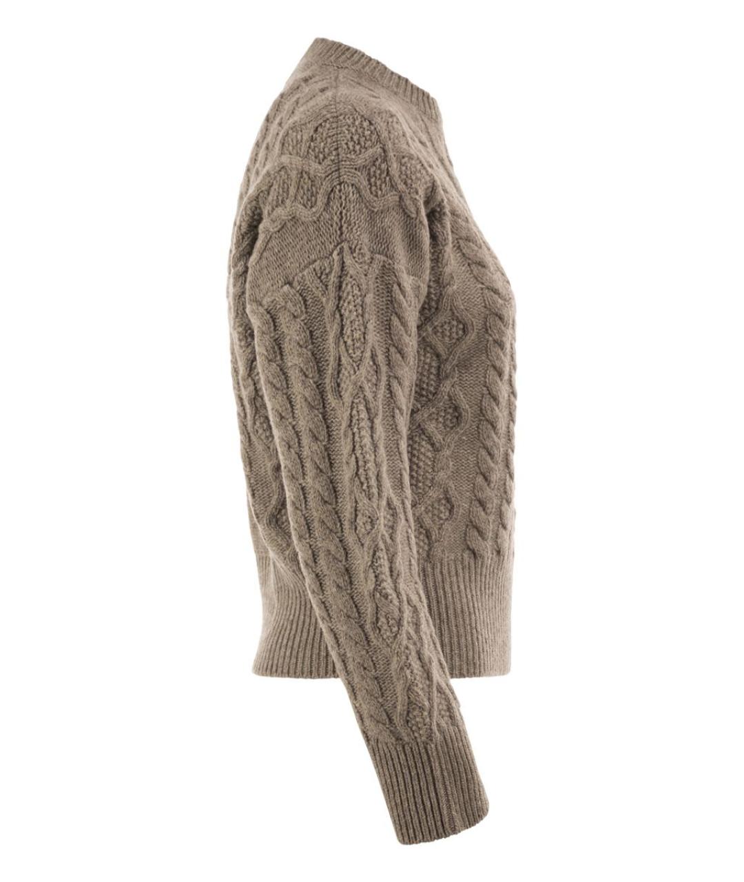 WEEKEND MAX MARA Коричневый шерстяной джемпер / свитер, фото 3