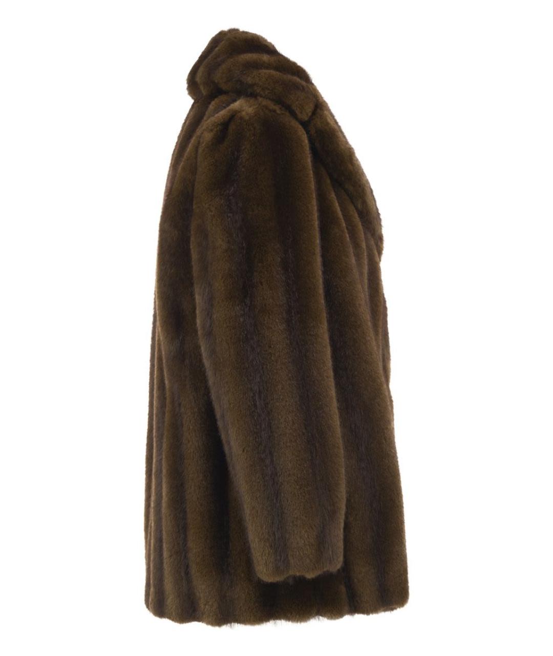 MAX MARA Коричневое полиэстеровое пальто, фото 3