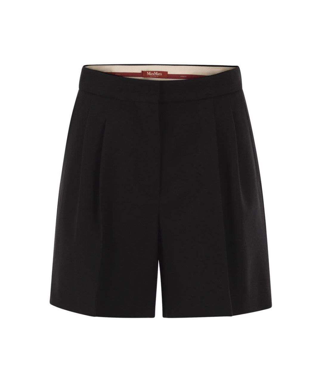 MAX MARA Черные шерстяные шорты, фото 1