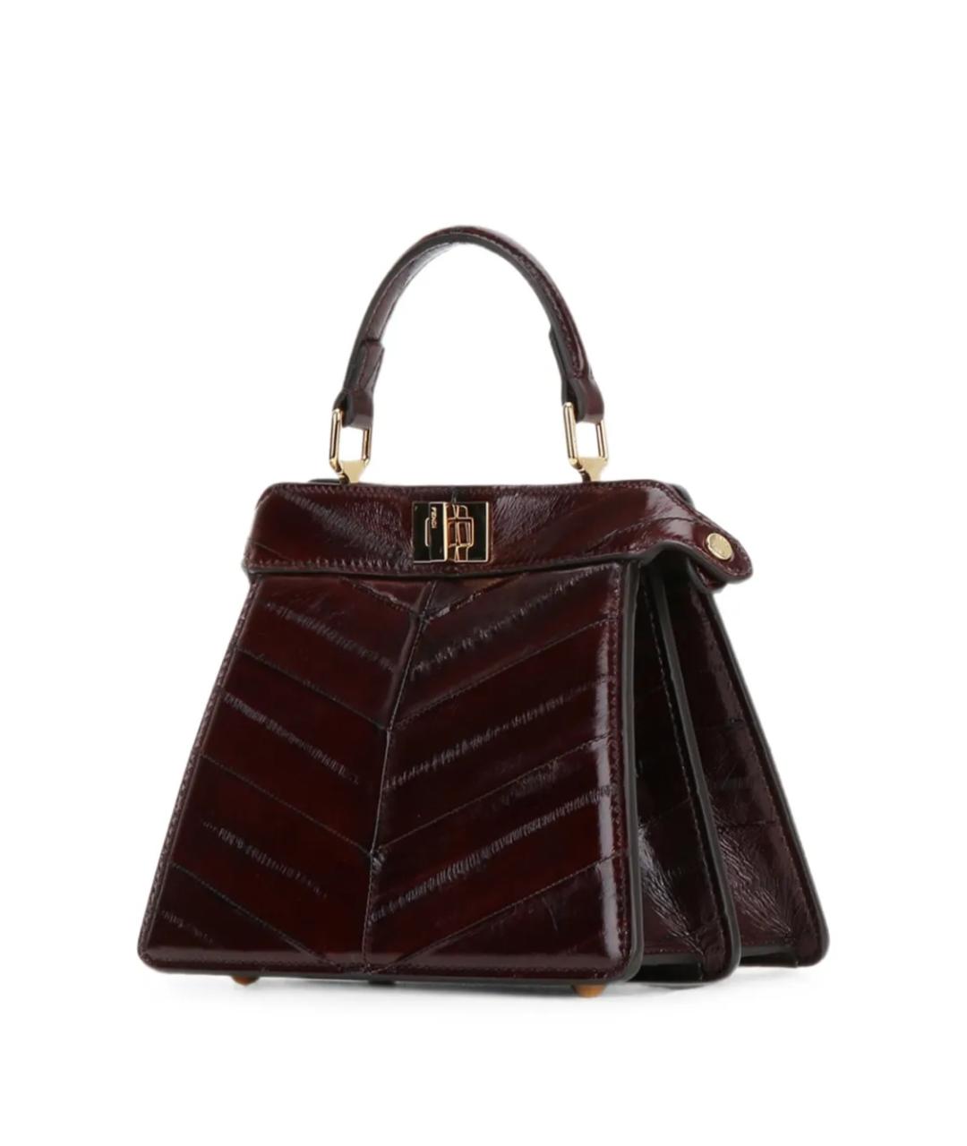 FENDI Коричневая сумка тоут из экзотической кожи, фото 2
