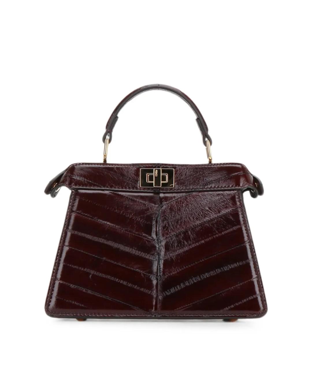FENDI Коричневая сумка тоут из экзотической кожи, фото 3