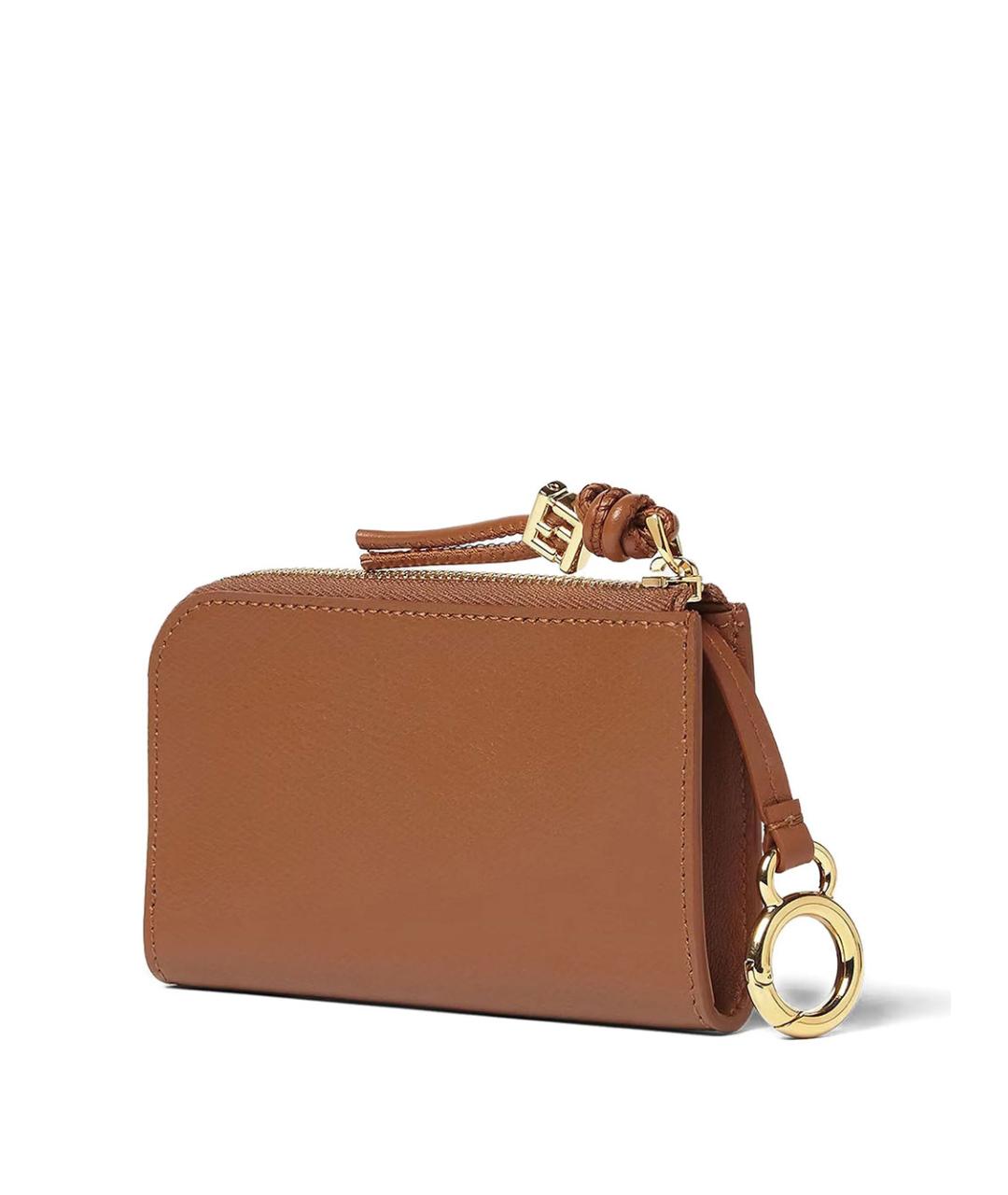 FENDI Коричневый кожаный кошелек, фото 2