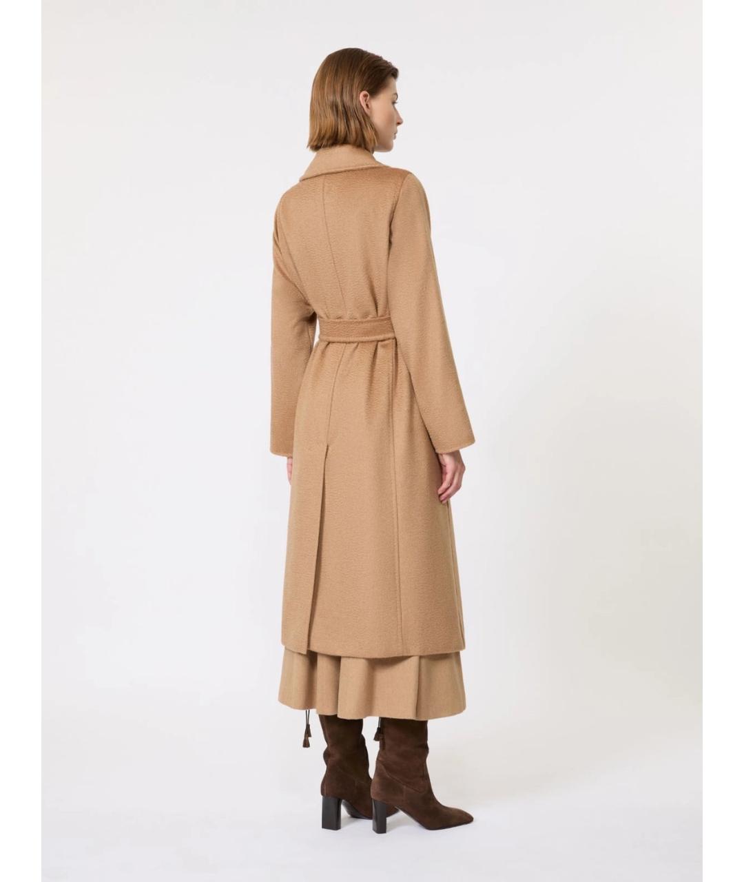 MAX MARA Коричневое шерстяное пальто, фото 3