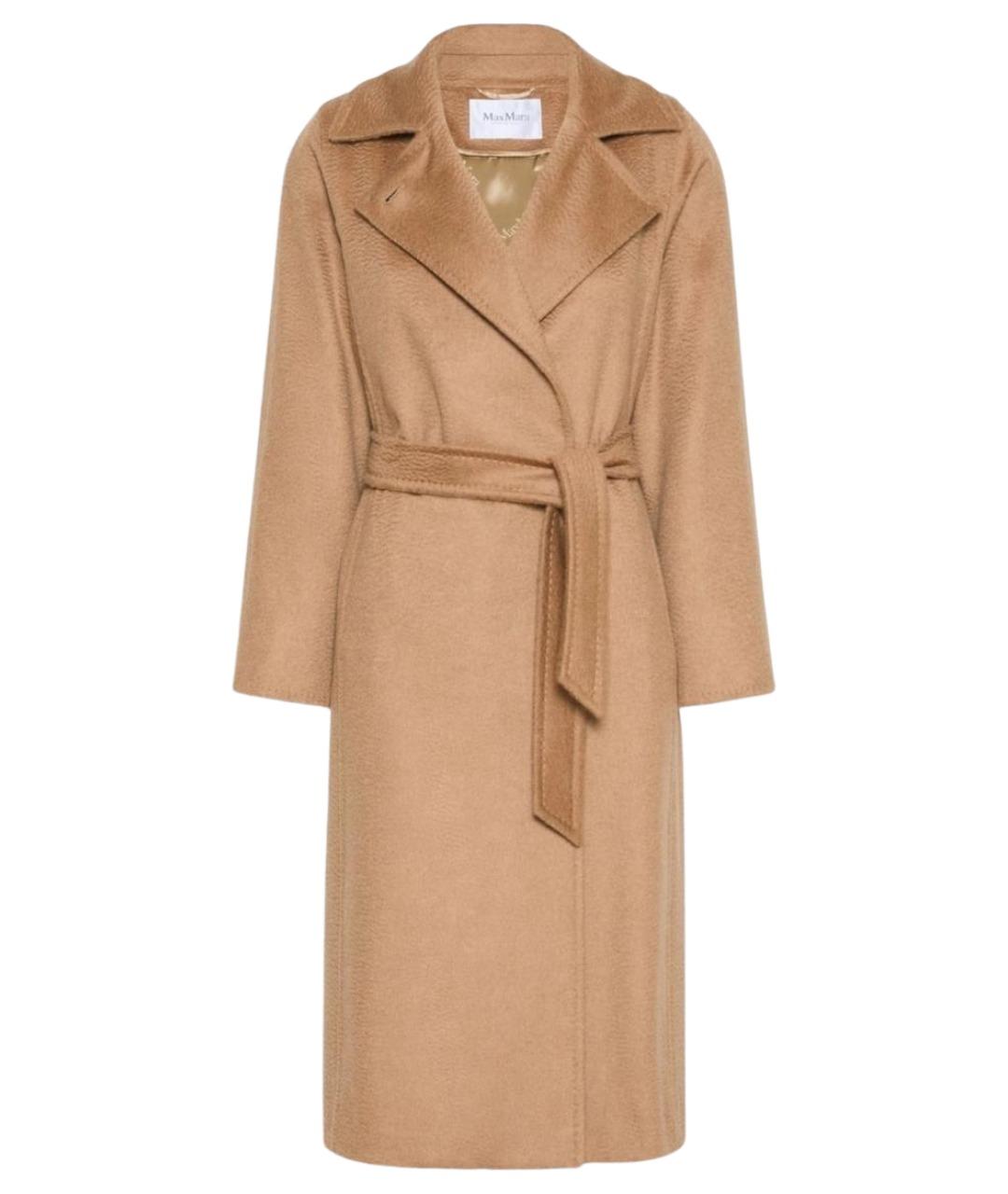 MAX MARA Коричневое шерстяное пальто, фото 1