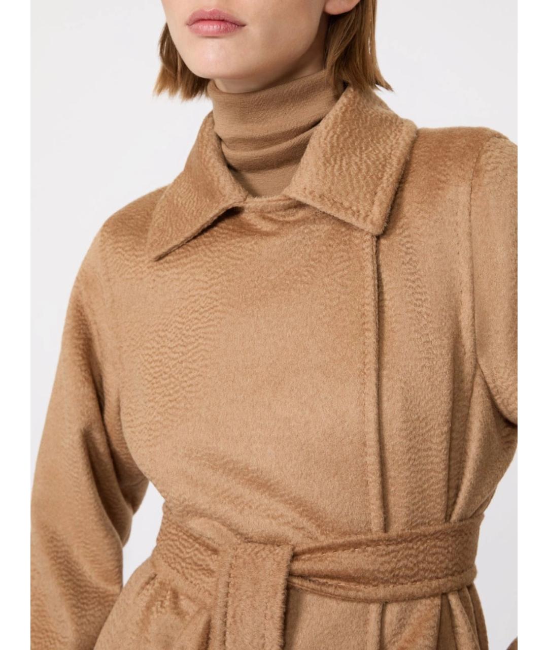 MAX MARA Коричневое шерстяное пальто, фото 2