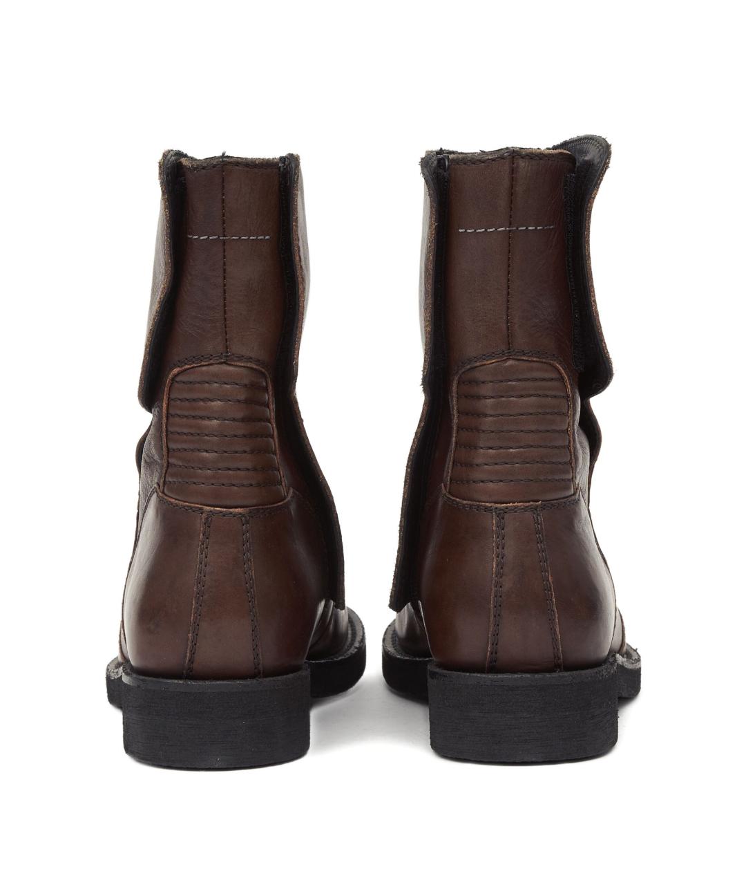 MM6 MAISON MARGIELA Коричневые кожаные ботинки, фото 4