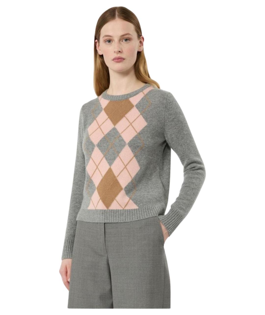 MAX MARA STUDIO Серый кашемировый джемпер / свитер, фото 4