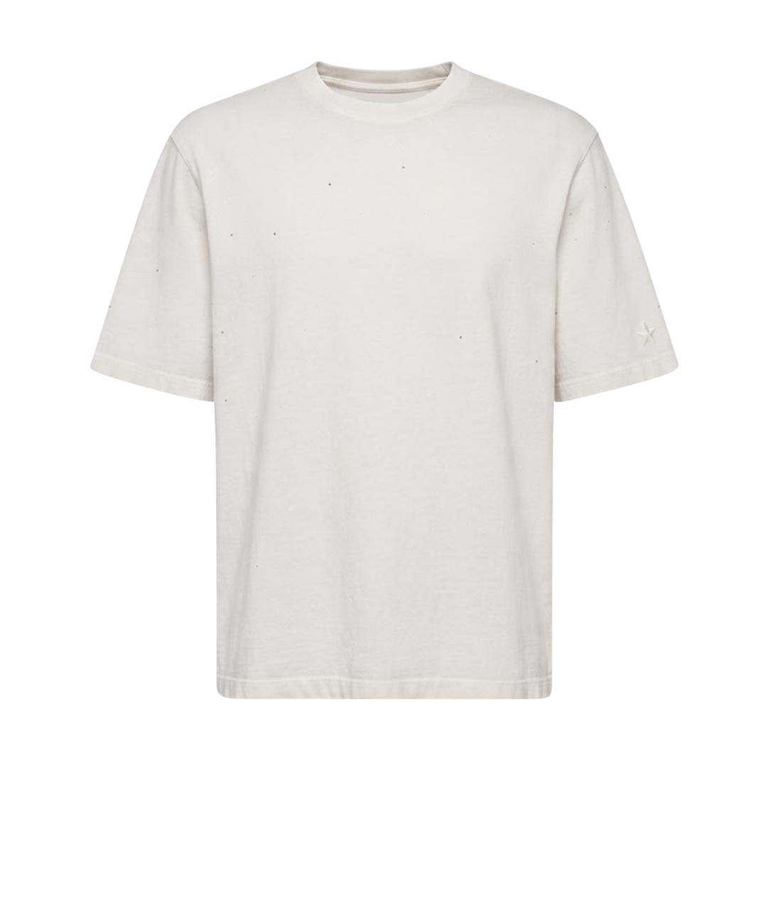 GOLDEN GOOSE Белая хлопковая футболка, фото 1