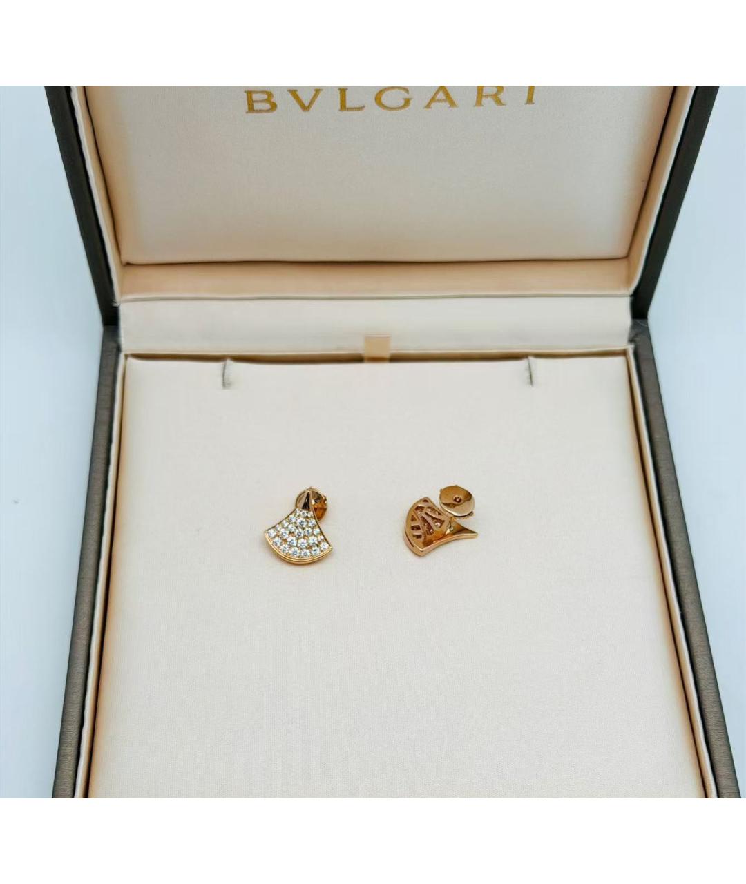 BVLGARI Золотые серьги из розового золота, фото 3