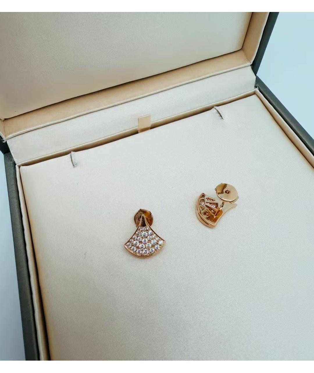 BVLGARI Золотые серьги из розового золота, фото 4