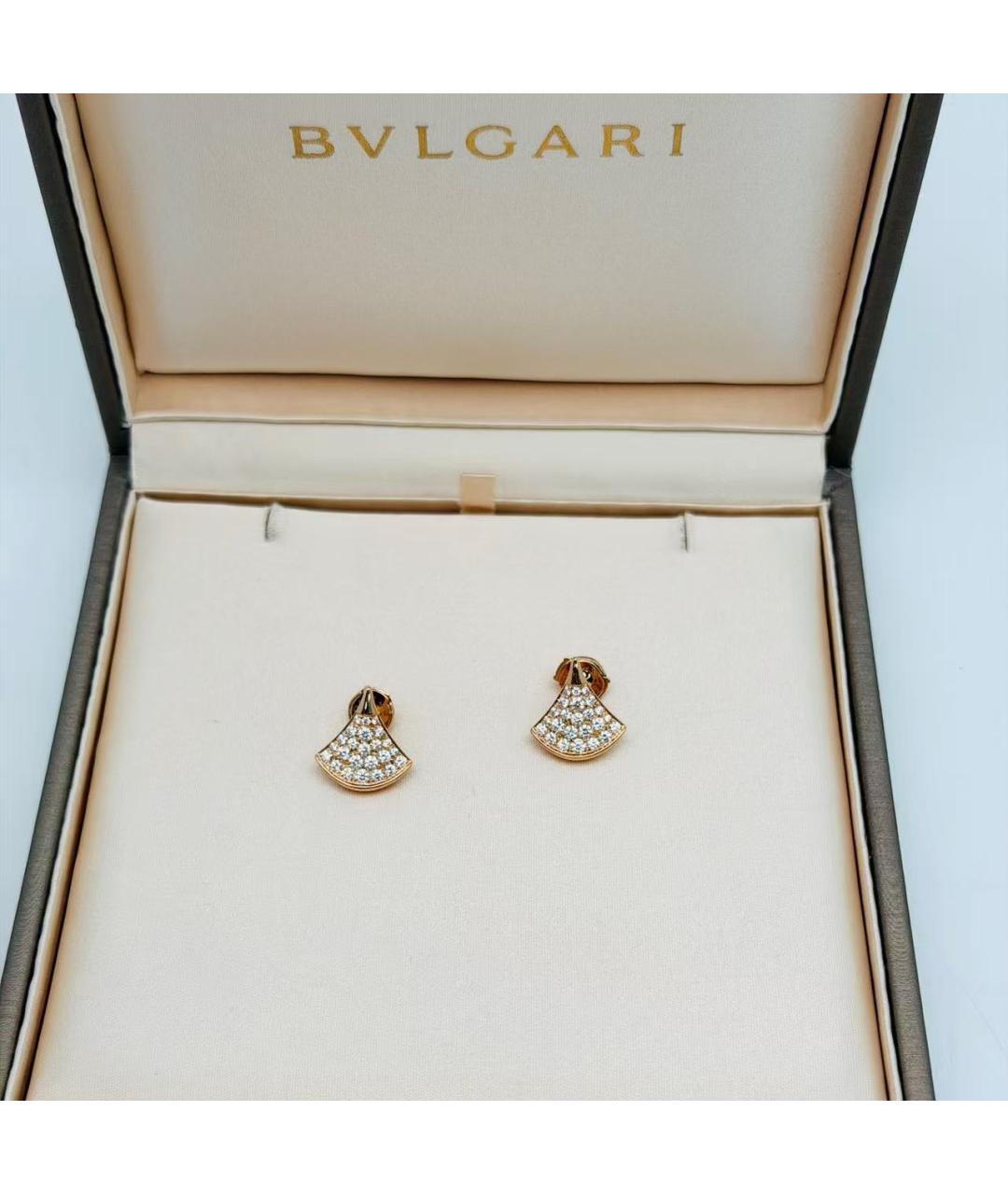 BVLGARI Золотые серьги из розового золота, фото 2
