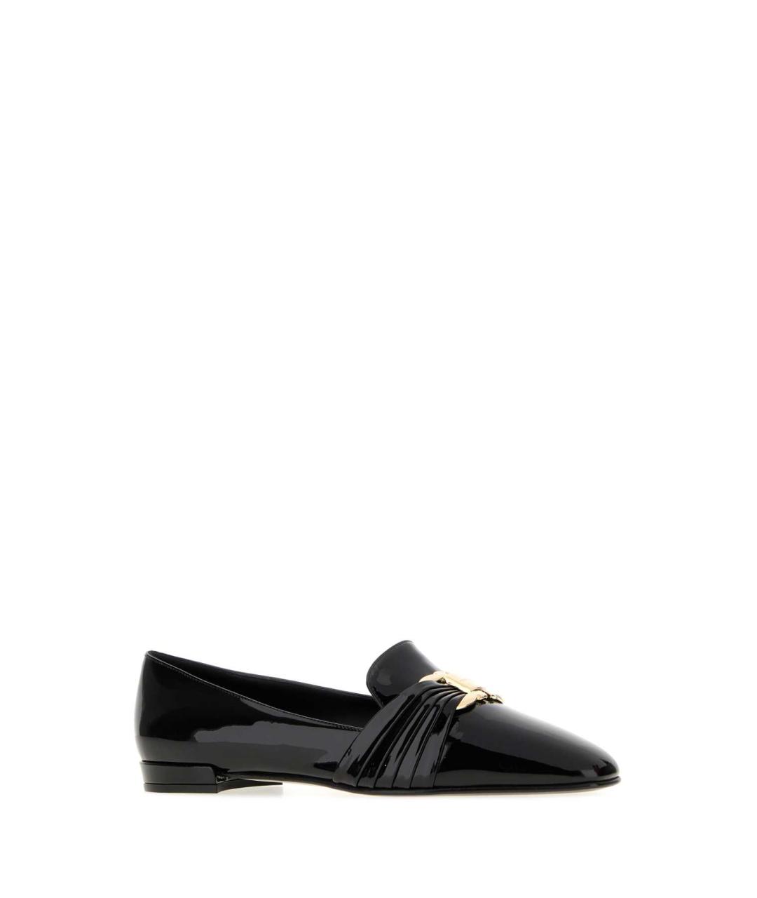 FERRAGAMO Черные лоферы из лакированной кожи, фото 2