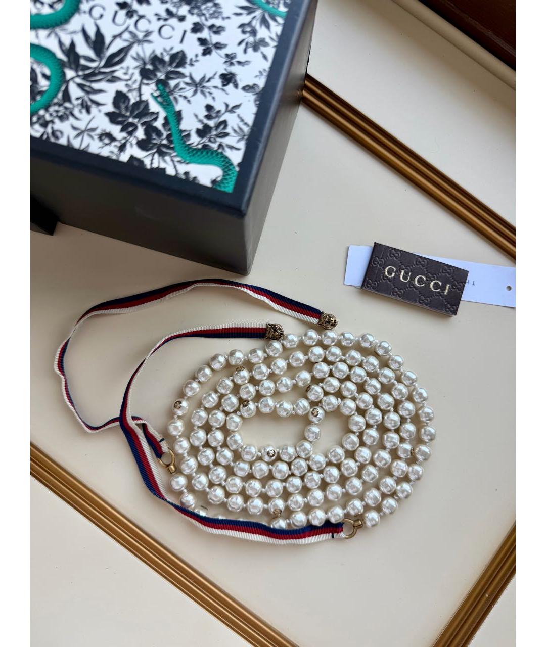 GUCCI Белое жемчужное колье, фото 2