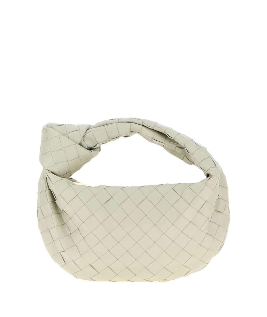 BOTTEGA VENETA Белая кожаная сумка с короткими ручками, фото 1