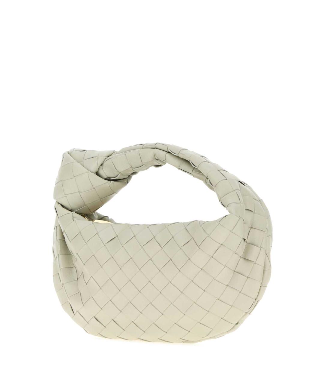 BOTTEGA VENETA Белая кожаная сумка с короткими ручками, фото 2