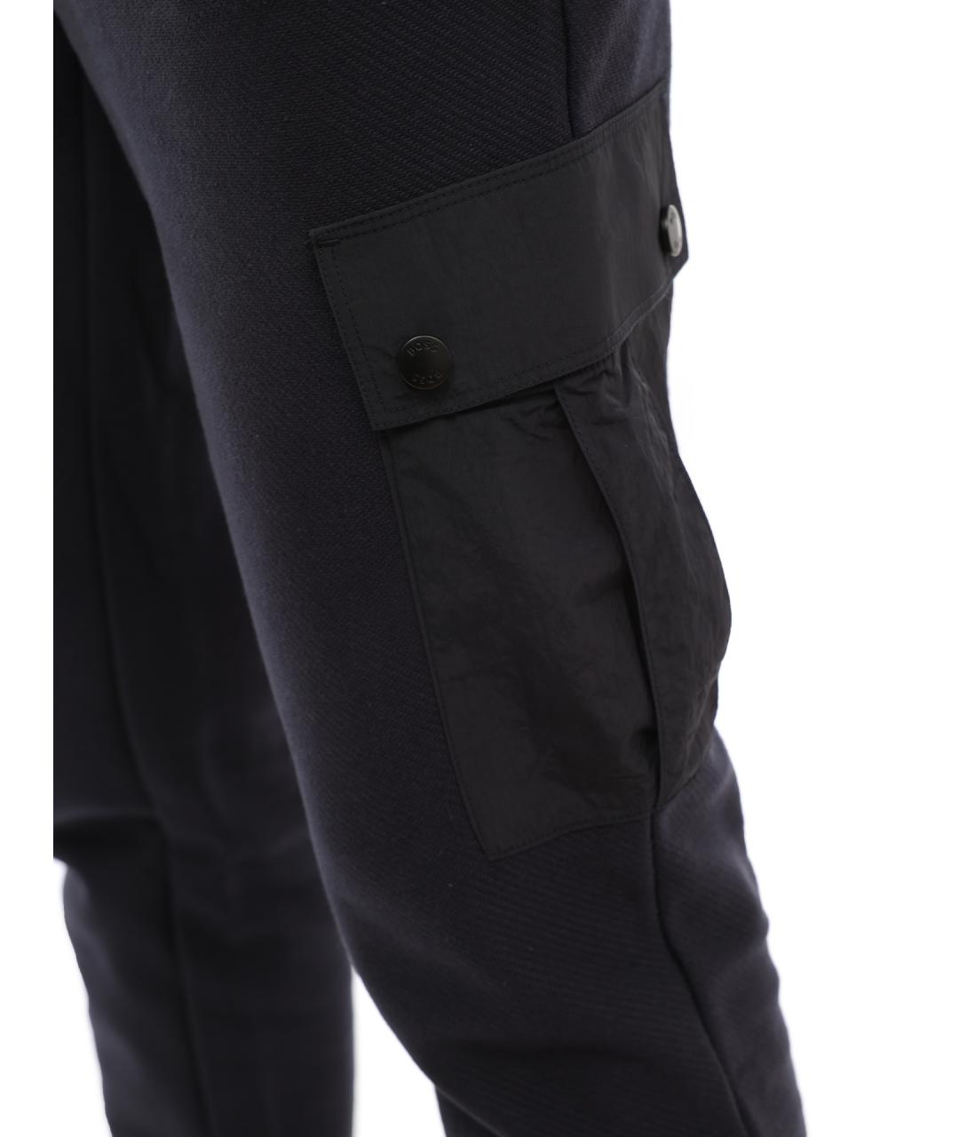 HUGO BOSS Темно-синие хлопковые повседневные брюки, фото 6