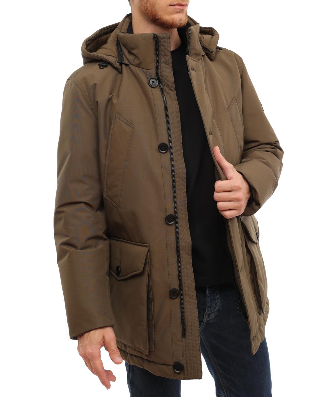 HUGO BOSS Зеленый пуховик, фото 3