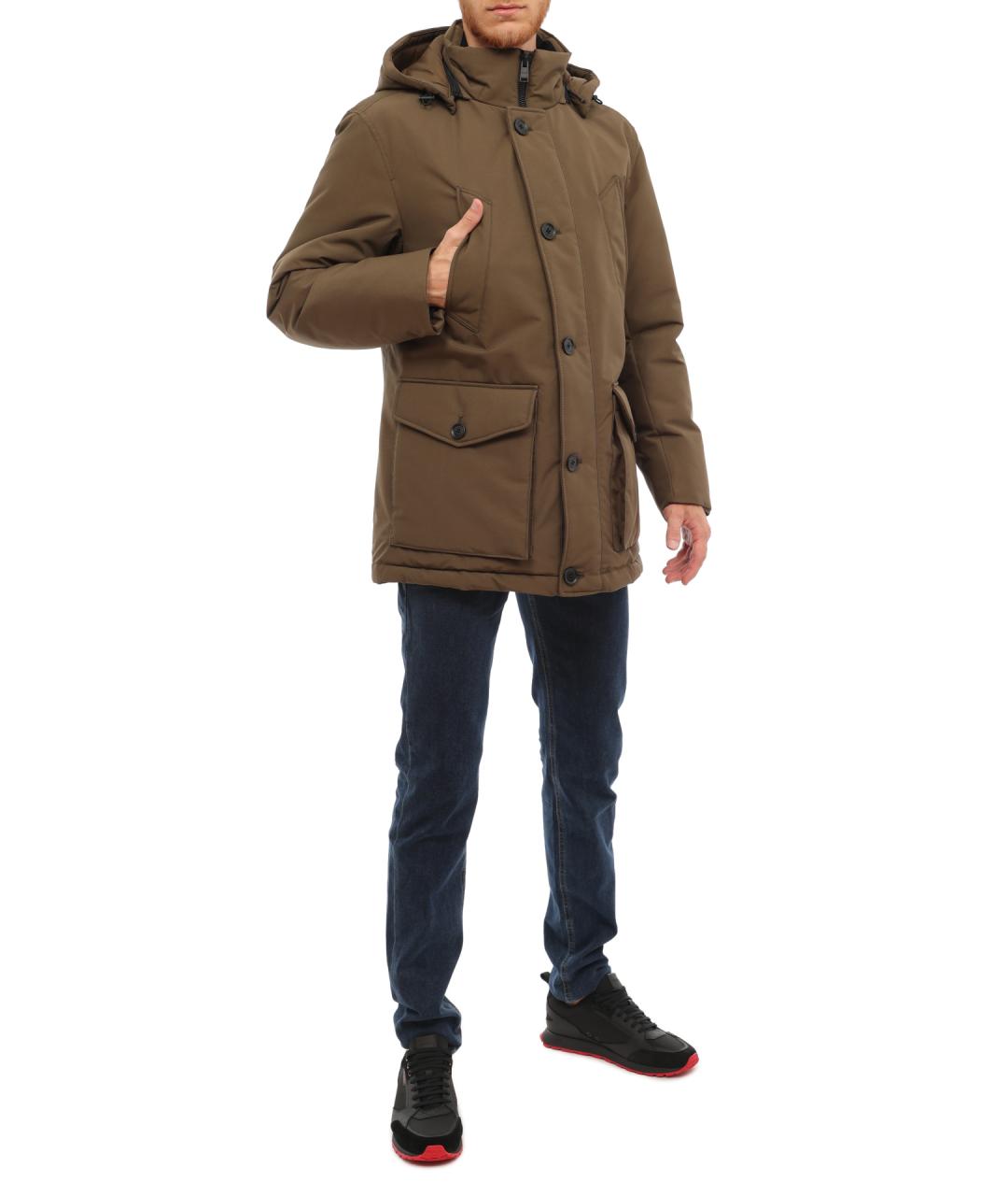 HUGO BOSS Зеленый пуховик, фото 2