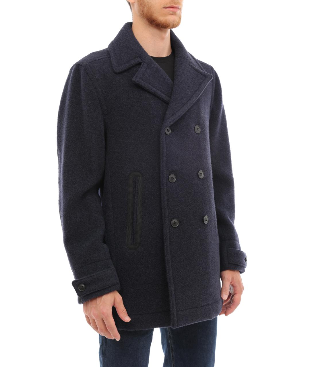 HUGO BOSS Темно-синее пальто, фото 5
