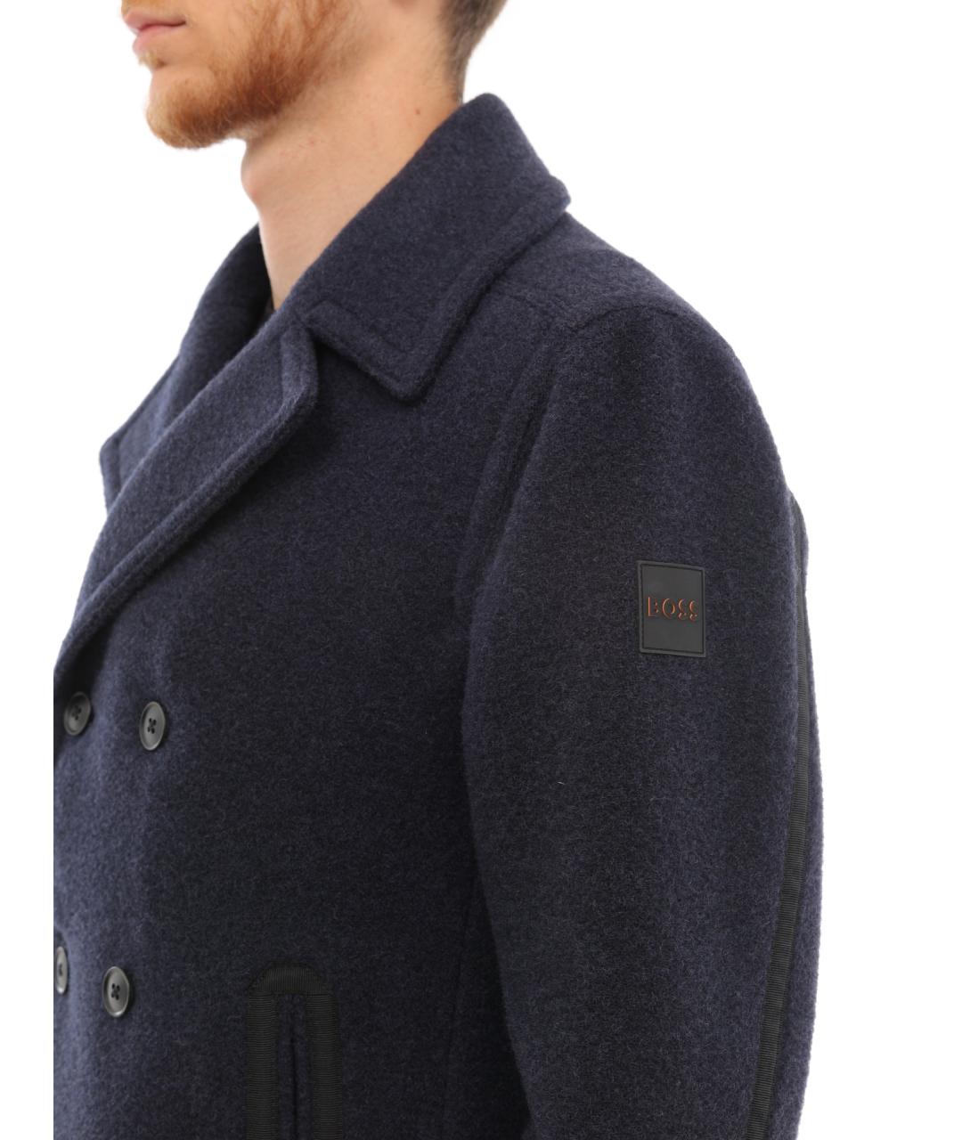 HUGO BOSS Темно-синее пальто, фото 6