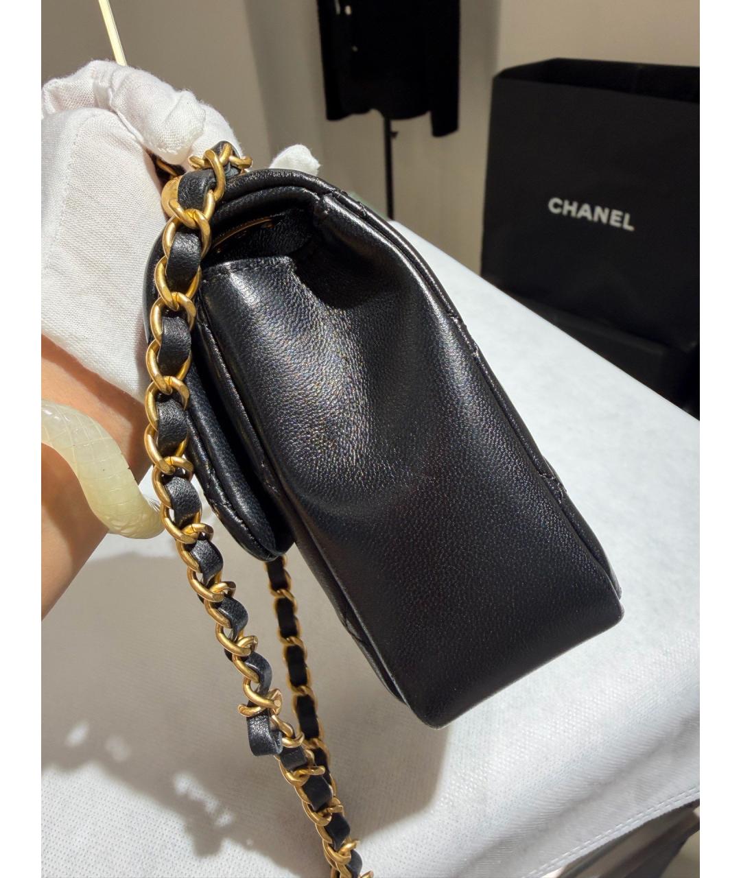 CHANEL Черная кожаная сумка через плечо, фото 4