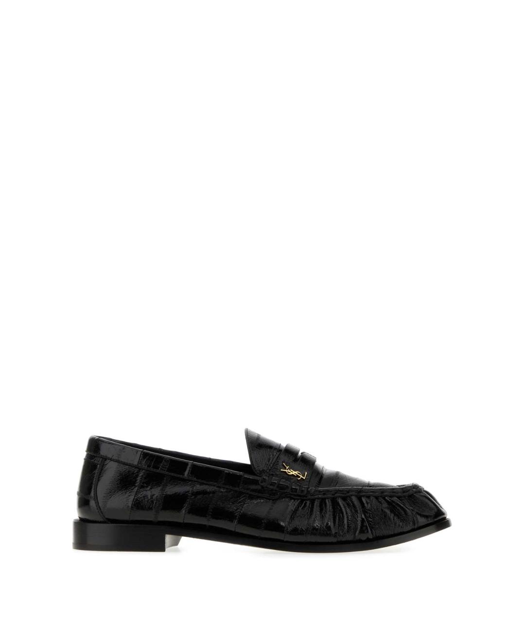 SAINT LAURENT Черные кожаные лоферы, фото 1