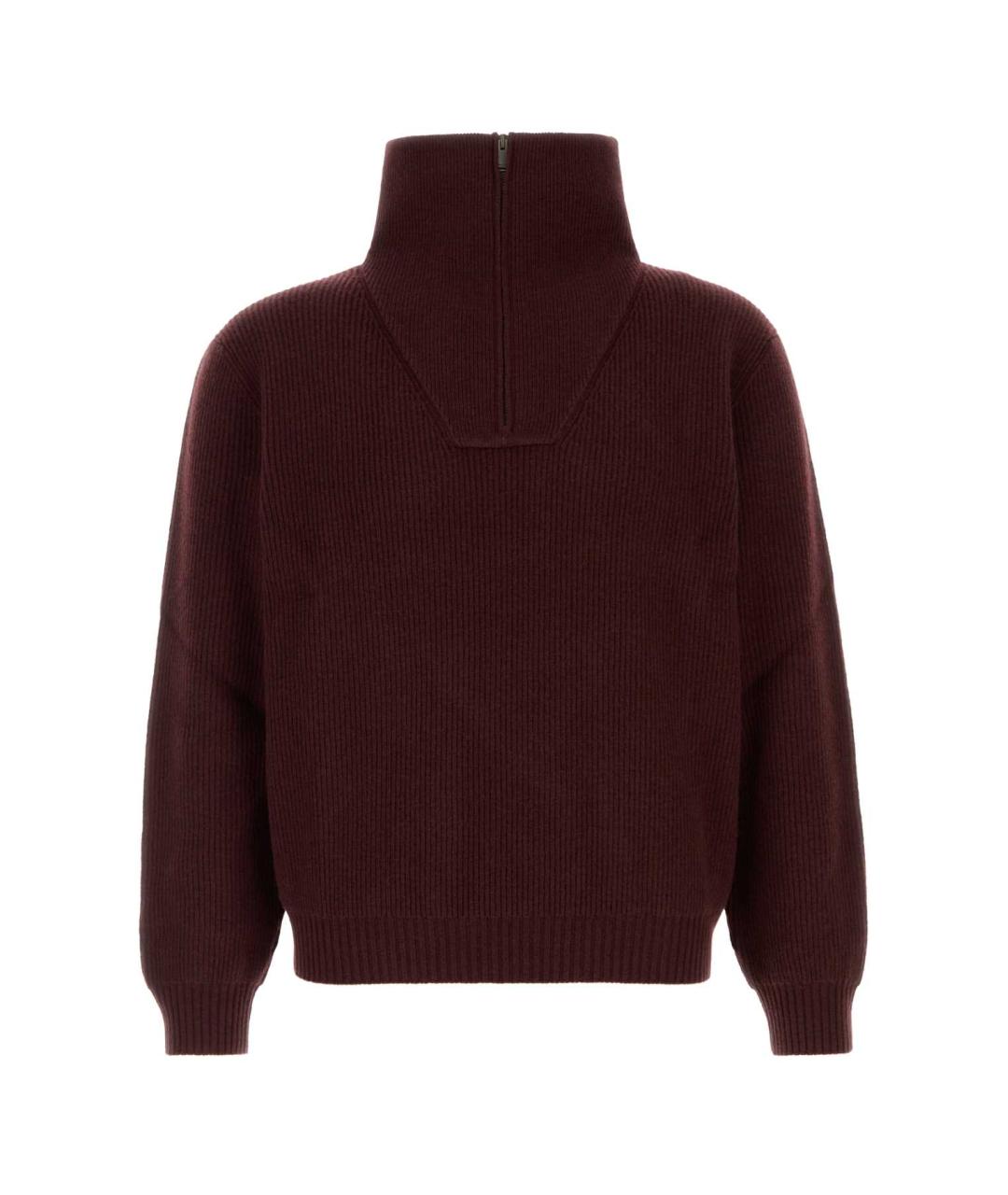 SAINT LAURENT Бордовый шерстяной джемпер / свитер, фото 1