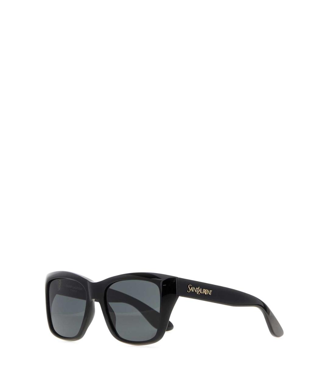 SAINT LAURENT Черные пластиковые солнцезащитные очки, фото 1