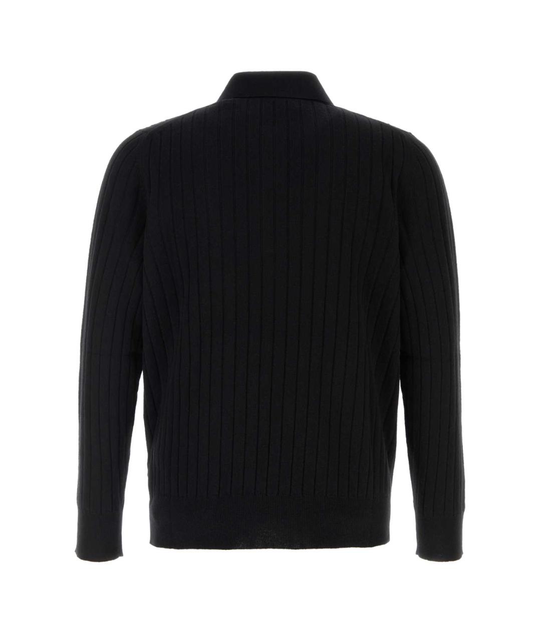 AMIRI Черное шерстяное поло с длинным рукавом, фото 2