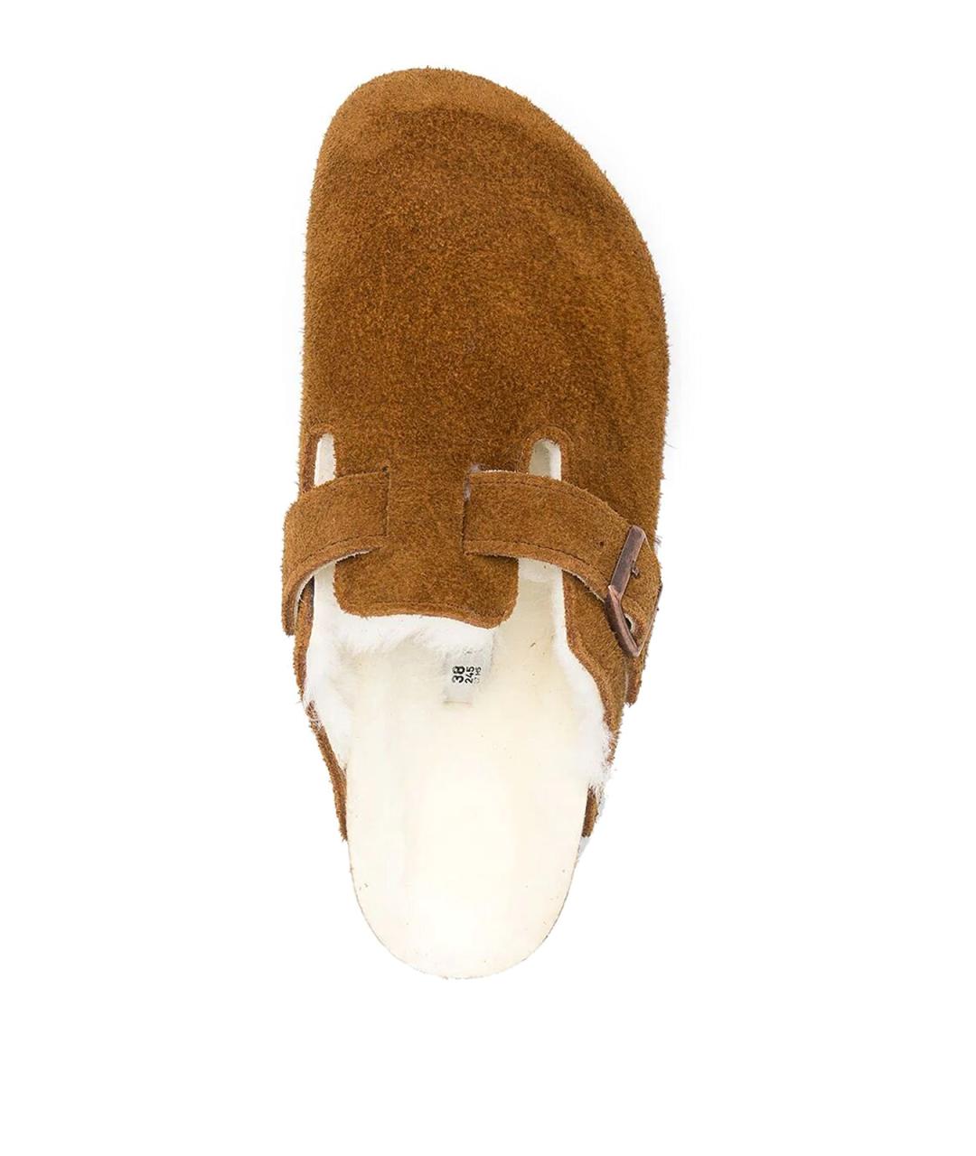 BIRKENSTOCK Коричневые замшевые сабо, фото 2