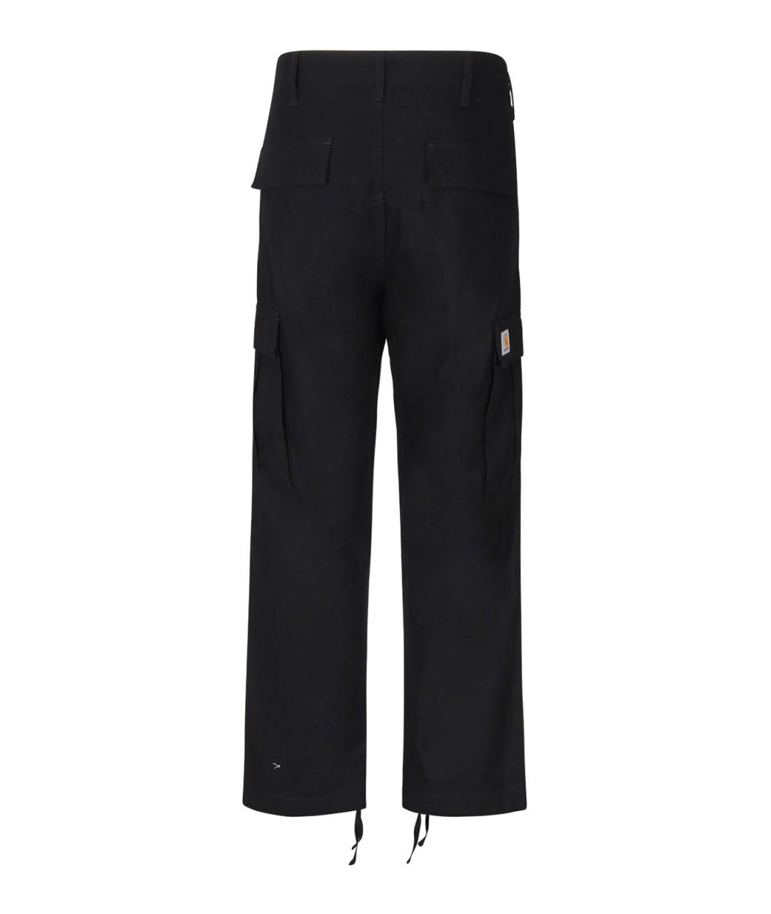 CARHARTT Черные хлопковые повседневные брюки, фото 2