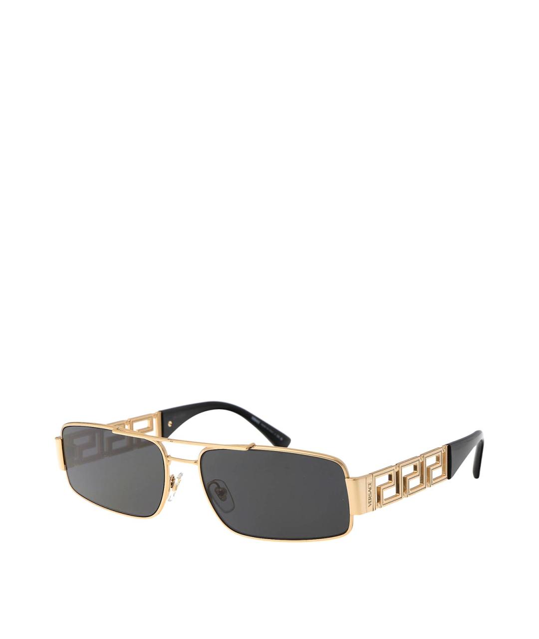 VERSACE Золотые металлические солнцезащитные очки, фото 2