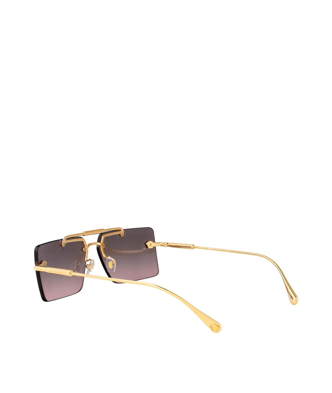 VERSACE Золотые металлические солнцезащитные очки, фото 4