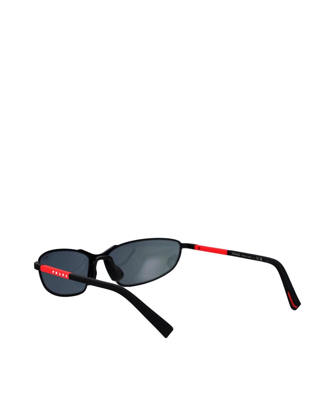 PRADA Черные металлические солнцезащитные очки, фото 4