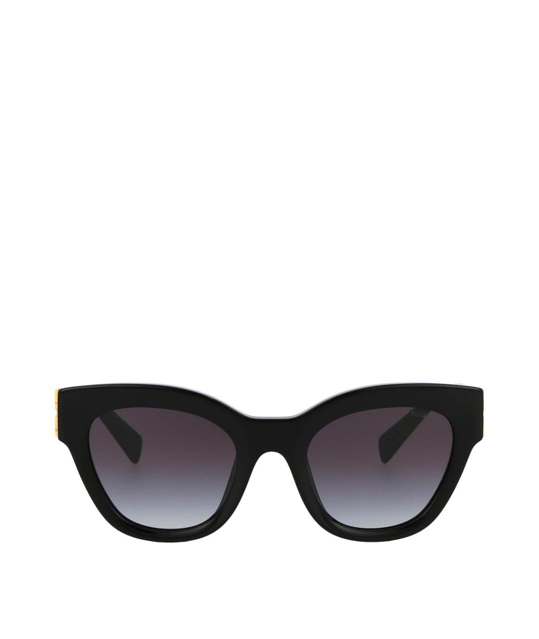MIU MIU Черные пластиковые солнцезащитные очки, фото 1