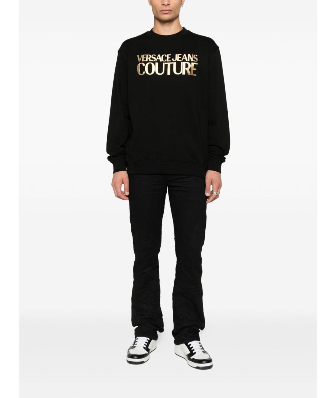 VERSACE JEANS COUTURE Черный хлопковый джемпер / свитер, фото 5