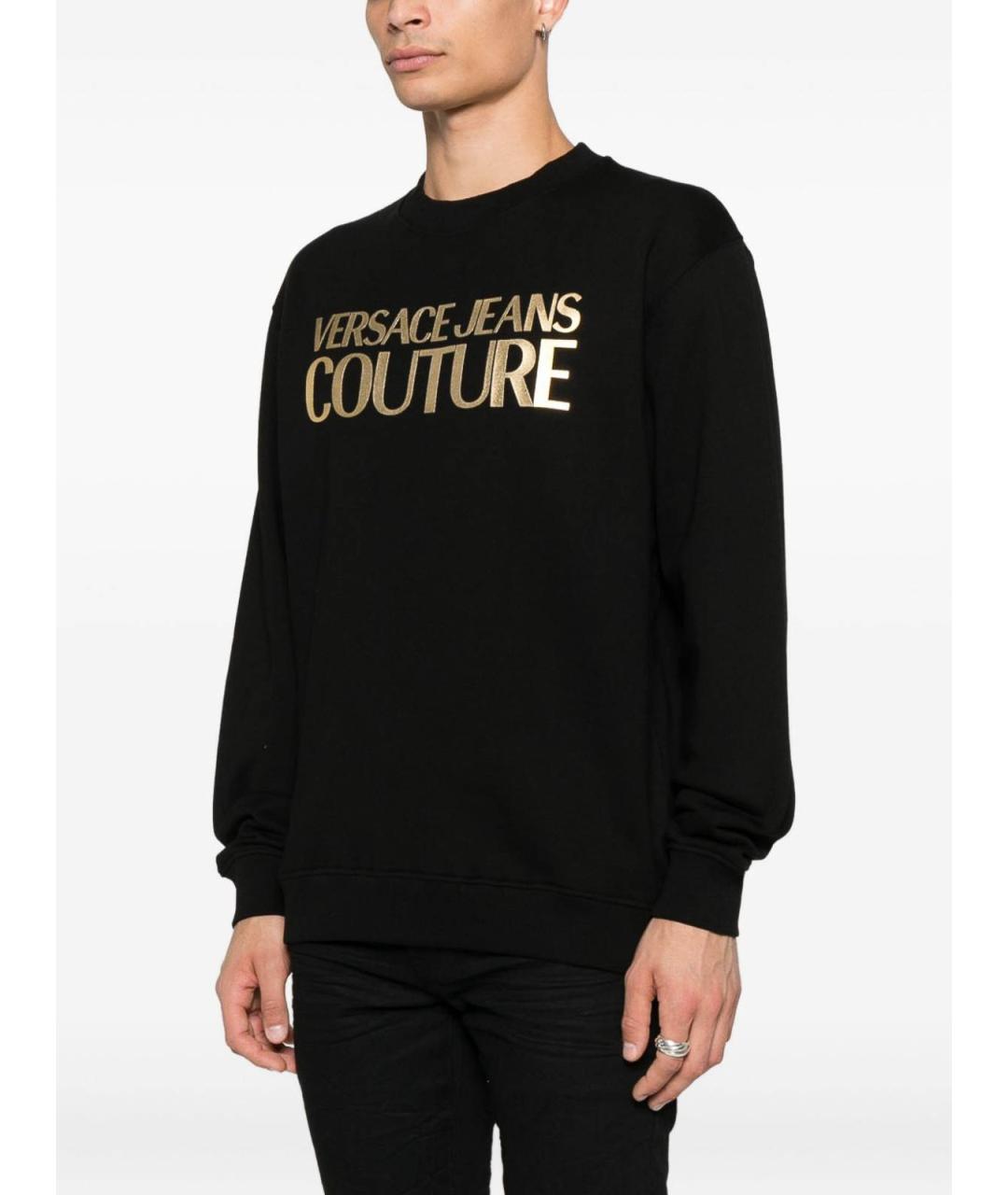 VERSACE JEANS COUTURE Черный хлопковый джемпер / свитер, фото 3