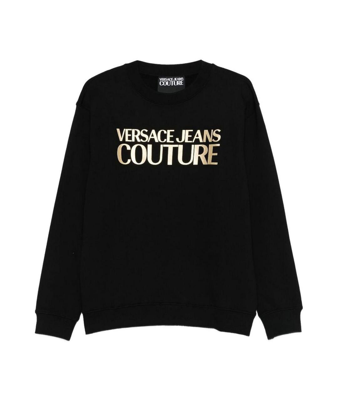 VERSACE JEANS COUTURE Черный хлопковый джемпер / свитер, фото 1