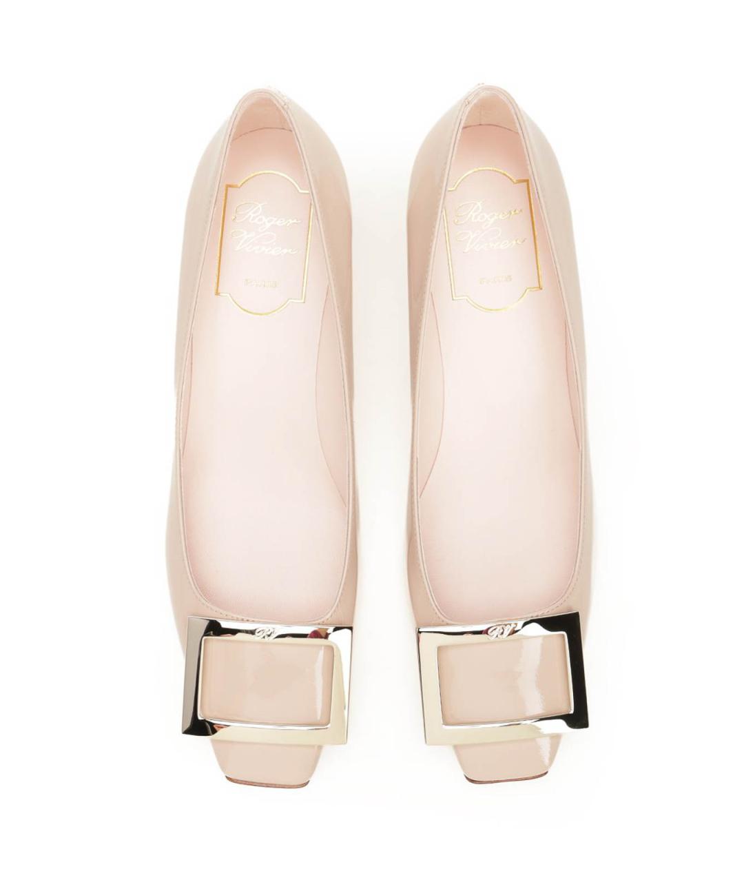 ROGER VIVIER Бежевые кожаные туфли, фото 5