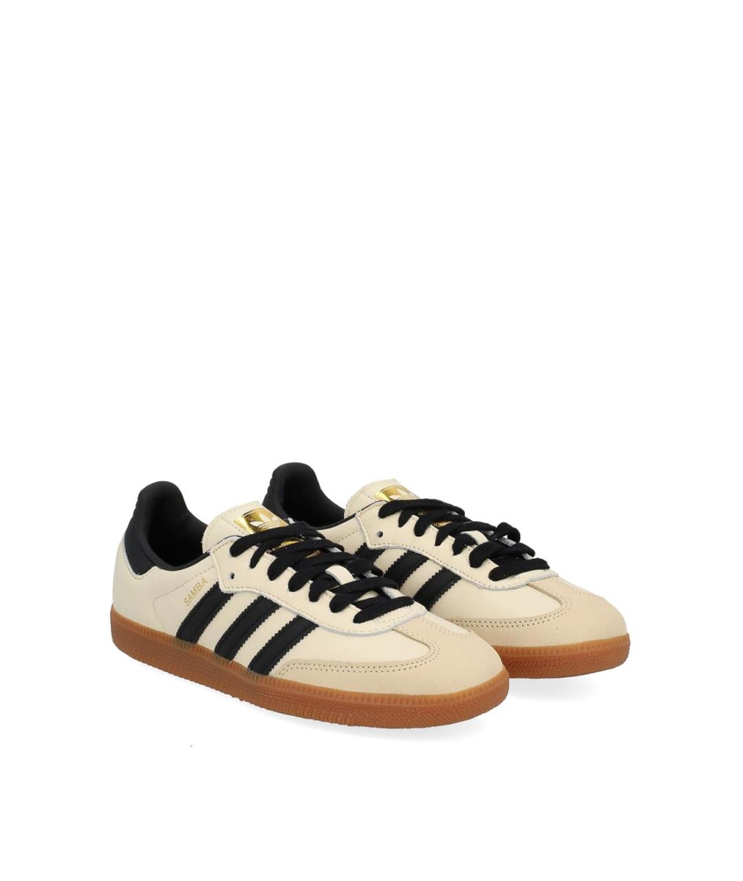 ADIDAS Бежевые кожаные низкие кроссовки / кеды, фото 2