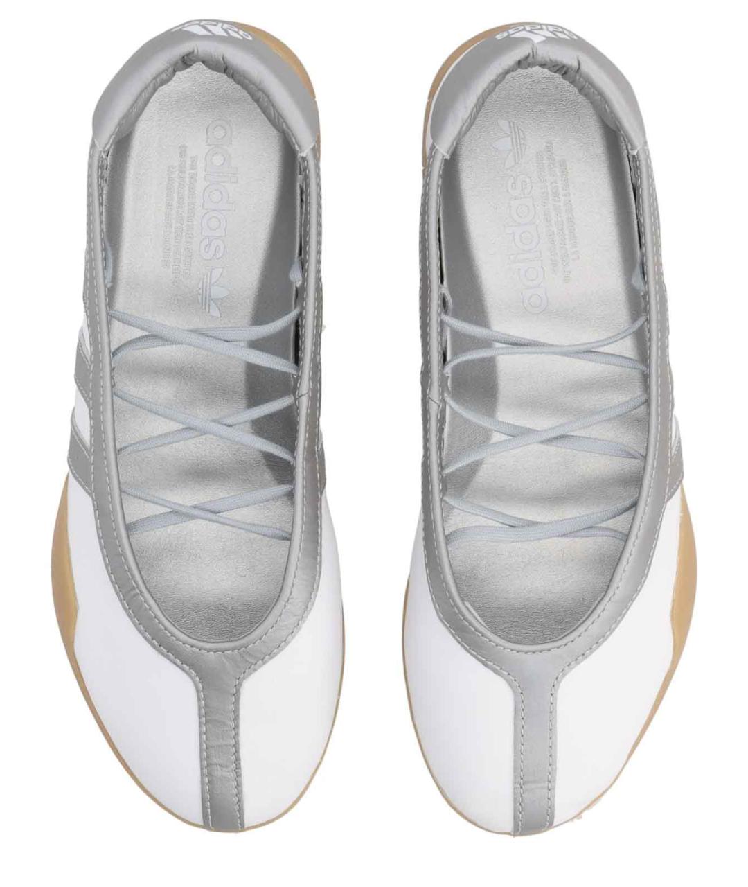 ADIDAS Белые кожаные балетки, фото 5