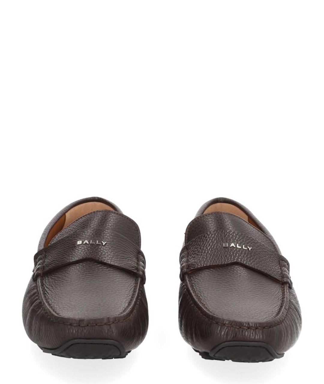 BALLY Коричневые кожаные мокасины, фото 3