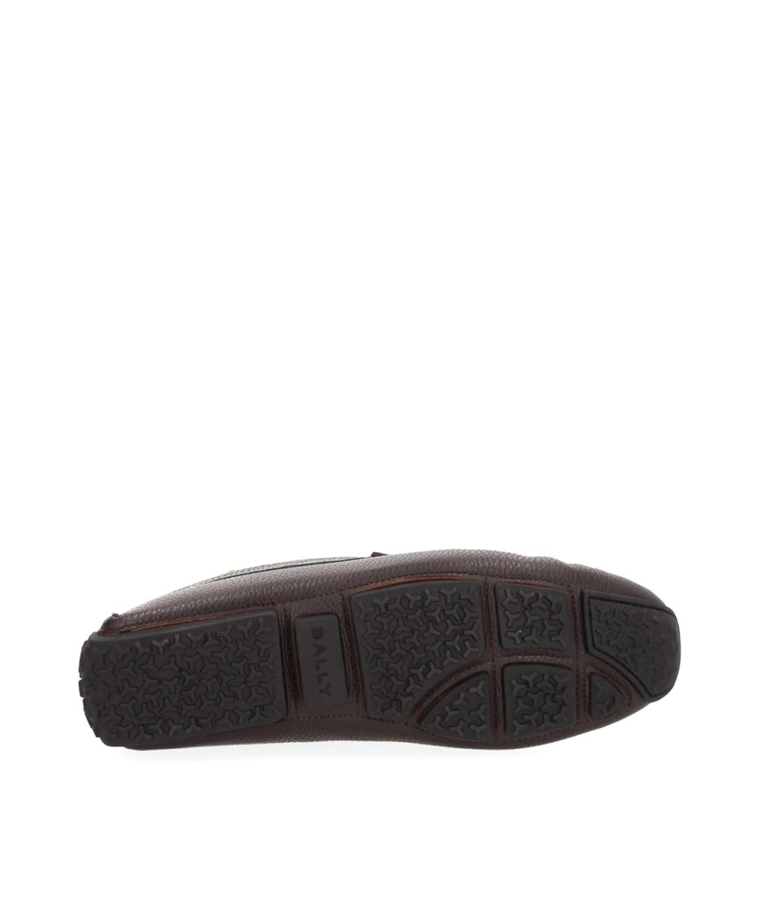 BALLY Коричневые кожаные мокасины, фото 6