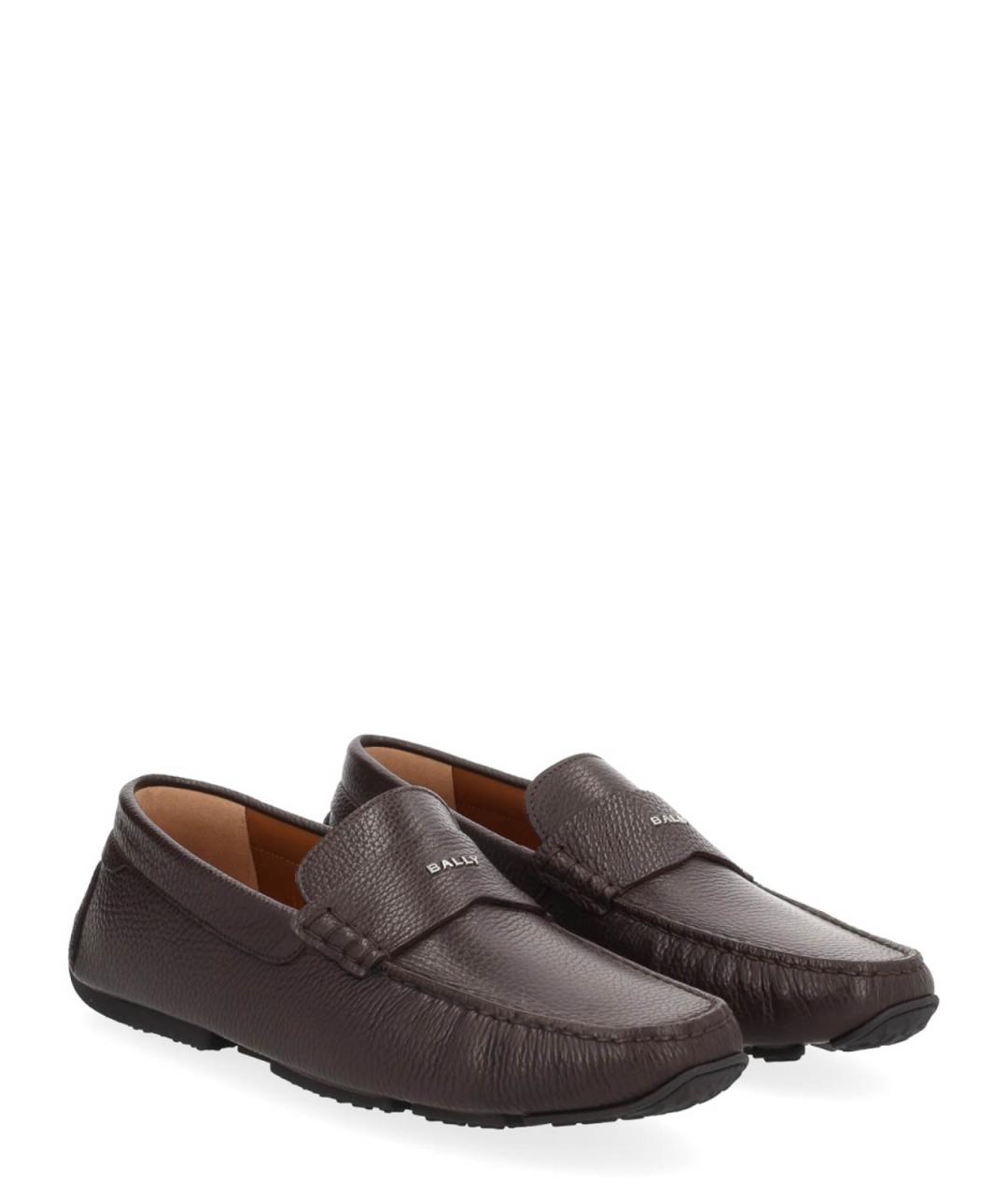 BALLY Коричневые кожаные мокасины, фото 2