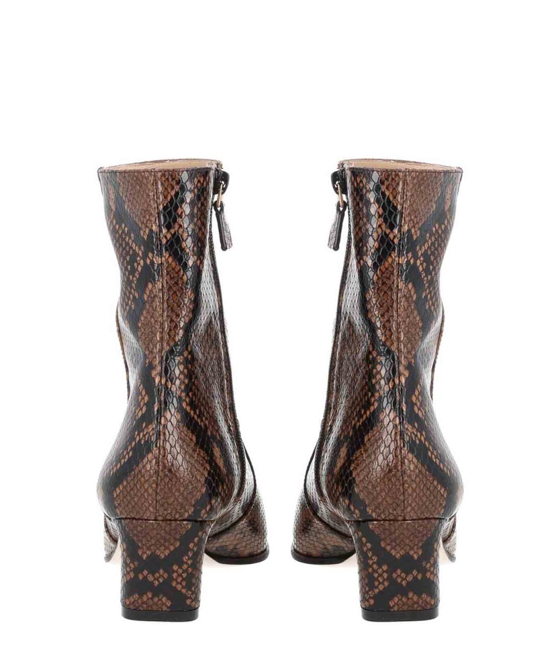 STUART WEITZMAN Коричневые кожаные ботильоны, фото 4