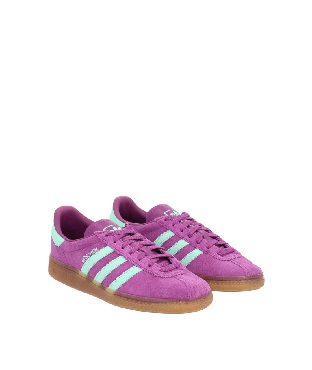 ADIDAS Фиолетовые кожаные кроссовки, фото 2