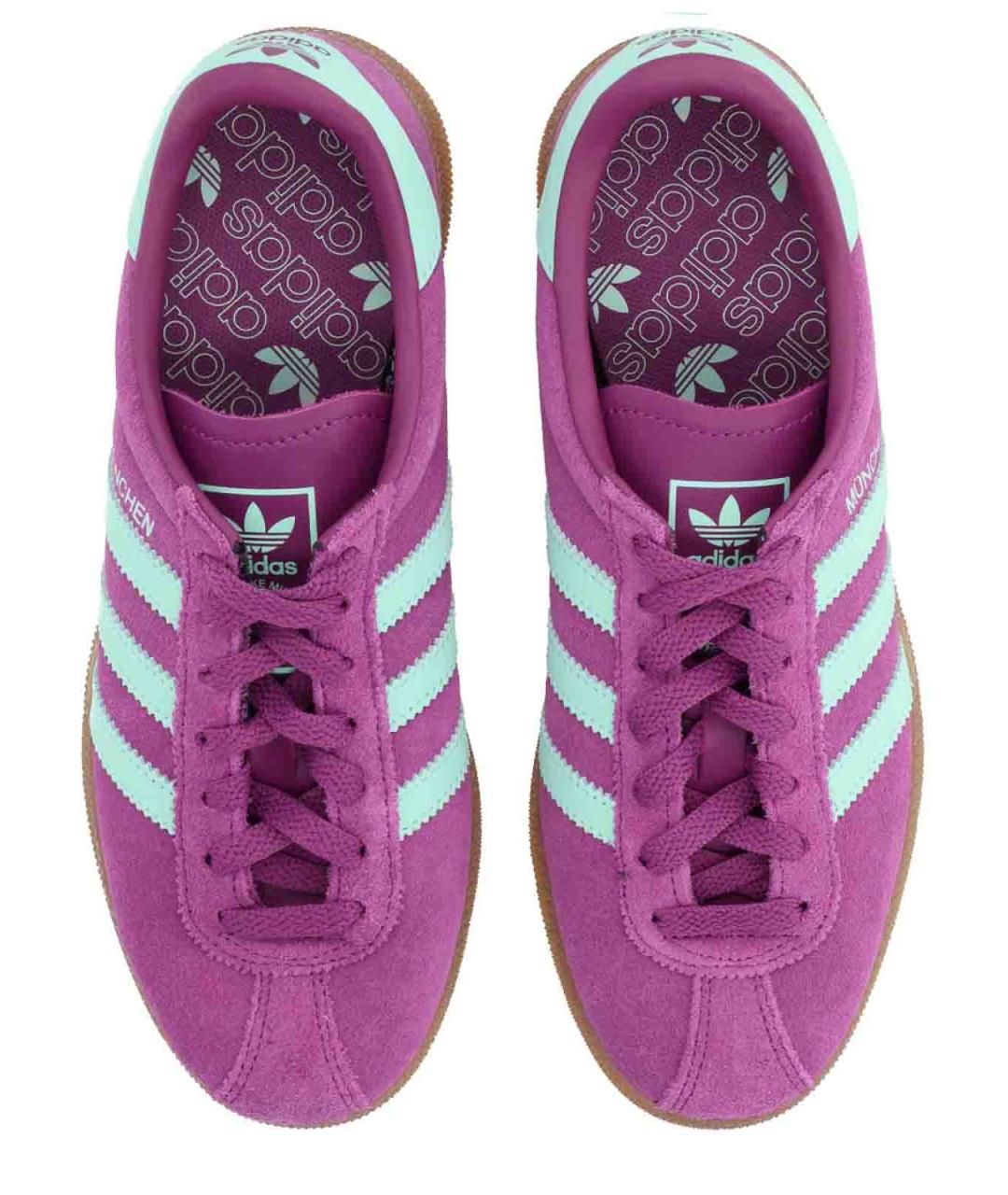 ADIDAS Фиолетовые кожаные кроссовки, фото 5
