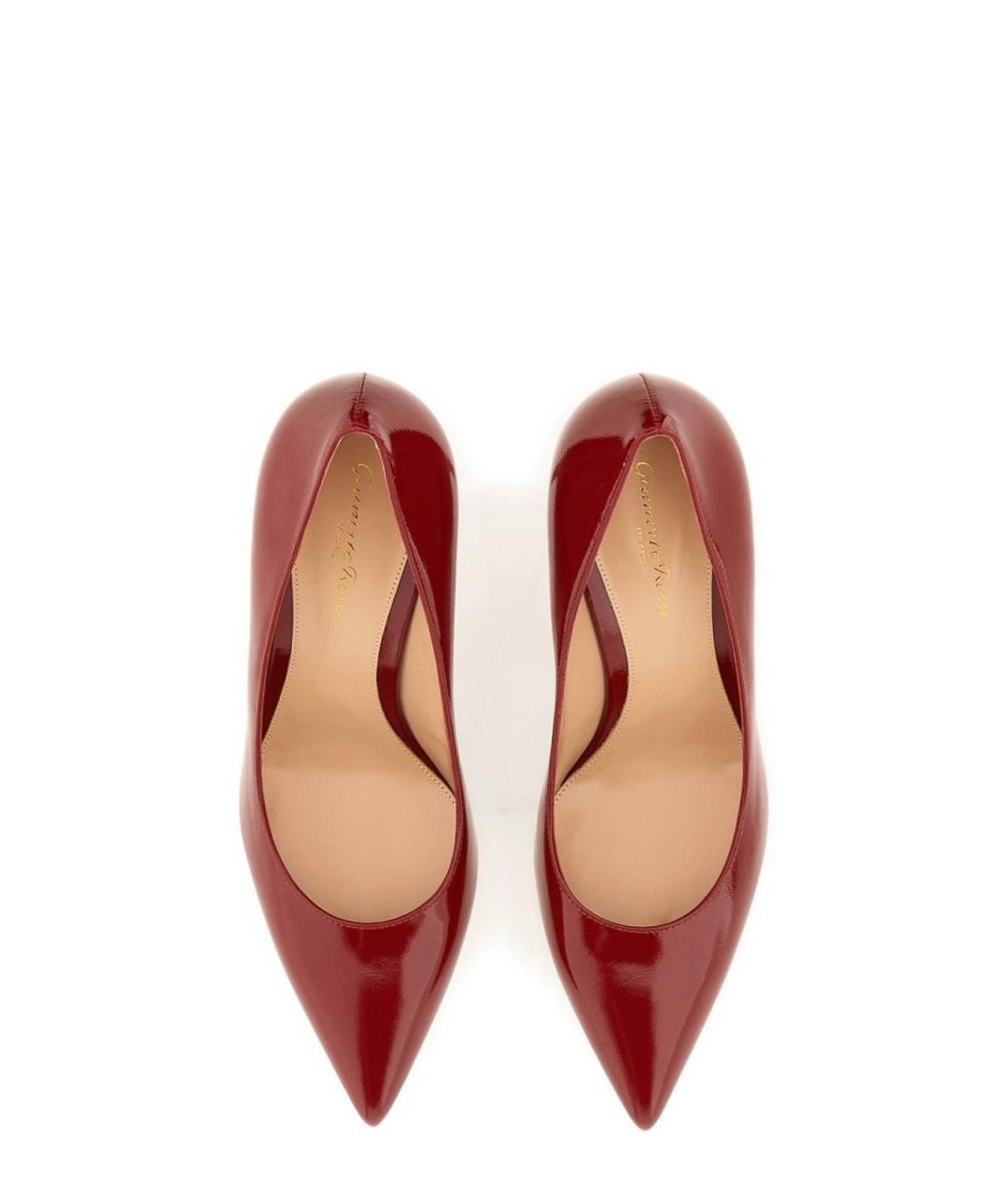 GIANVITO ROSSI Красные кожаные туфли, фото 5