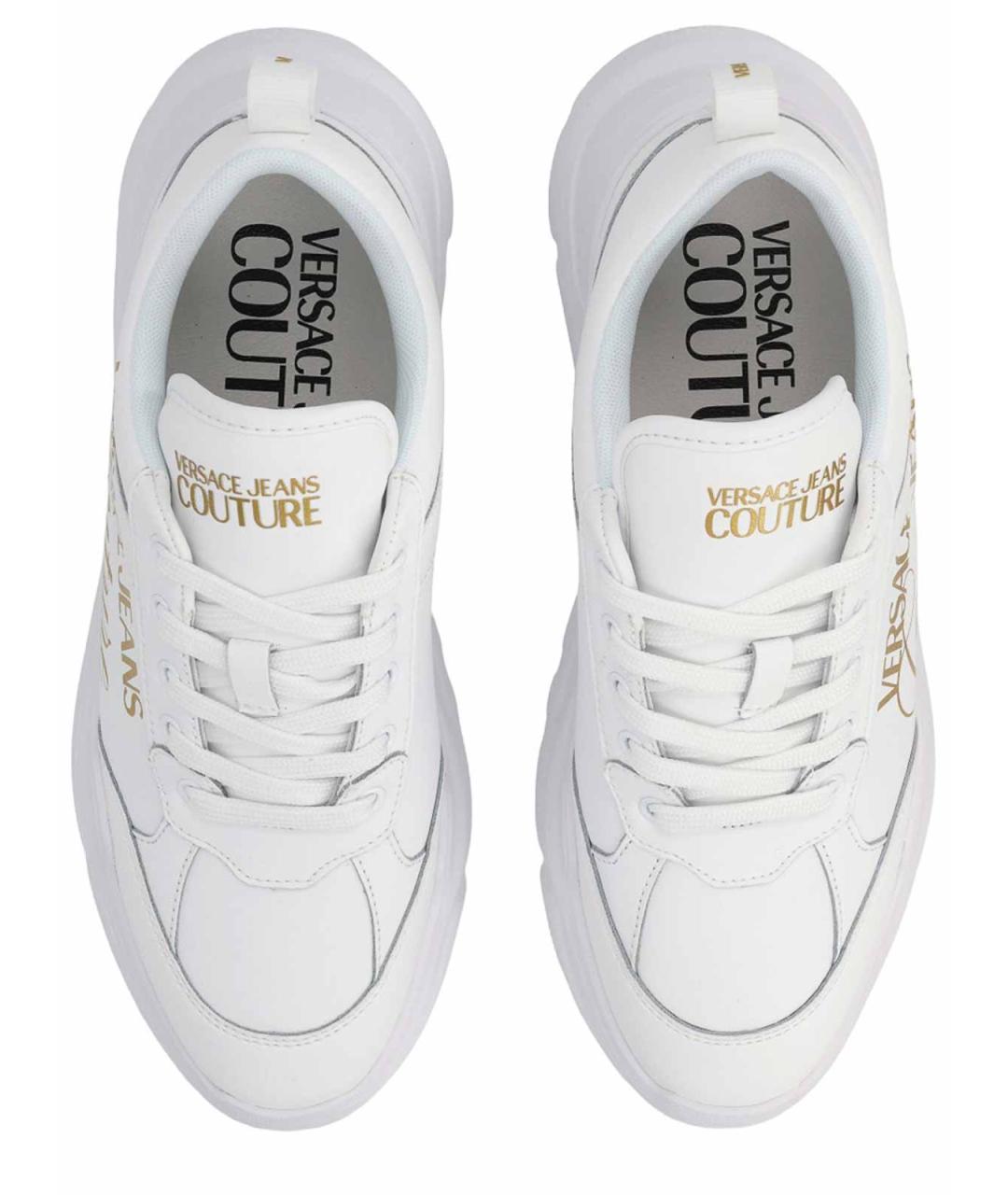 VERSACE JEANS COUTURE Белые кожаные кроссовки, фото 4